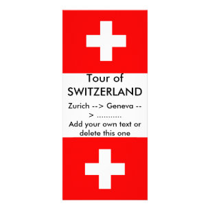 Publicitaire Carte en rack avec Drapeau Suisse