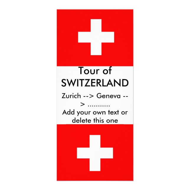 Publicitaire Carte en rack avec Drapeau Suisse (Devant)