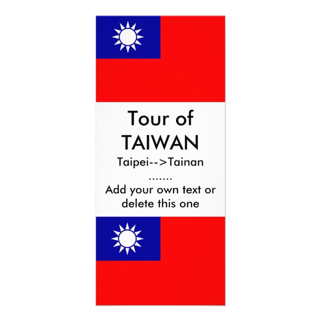 Publicitaire Carte en rack avec Drapeau Taïwan (Devant)