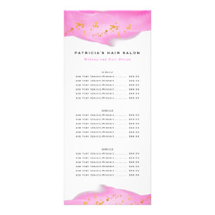 Publicitaire Carte en rack Blush Pink And Gold Parties scintill