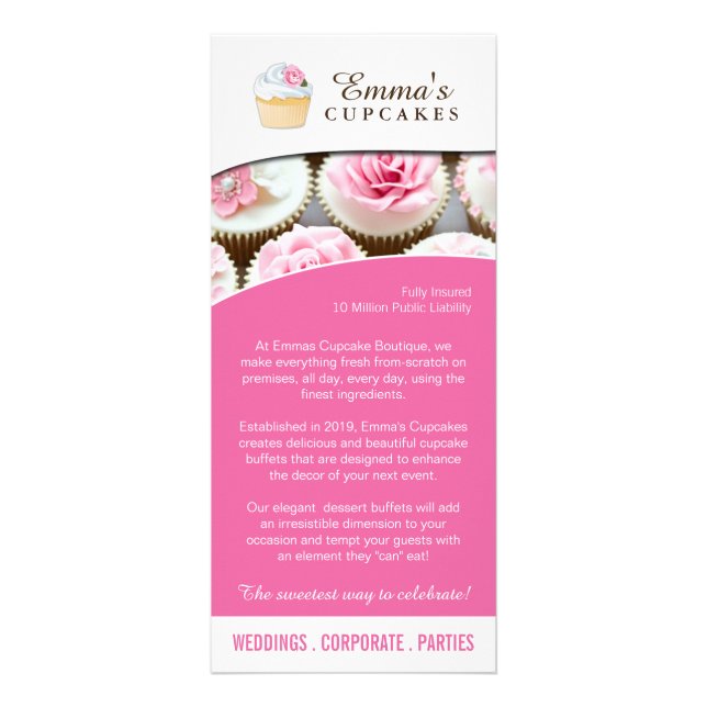 Publicitaire Carte en rack Cupcake Boutique (Devant)