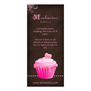 Publicitaire Carte en rack Cupcake Brochure rose pâle