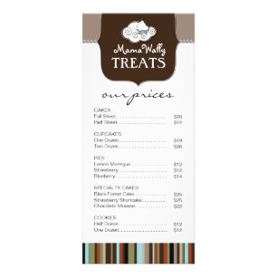 Publicitaire Carte en rack de boulangerie Whimsical