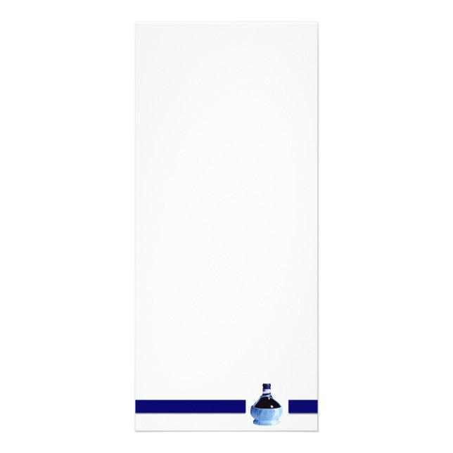 Publicitaire Carte en rack de bouteilles de vin bleu (Devant)