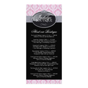 Publicitaire Carte en rack de boutique glamour et classique