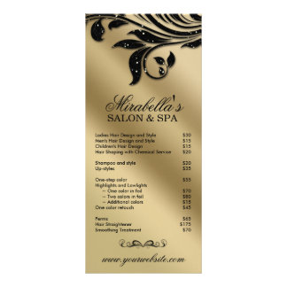 Publicitaire Carte en rack de salon Bijoux Feuille Floral Black