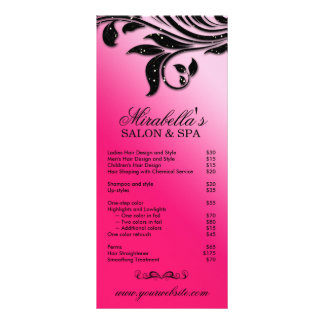 Publicitaire Carte en rack de salon Bijoux feuille floral rose