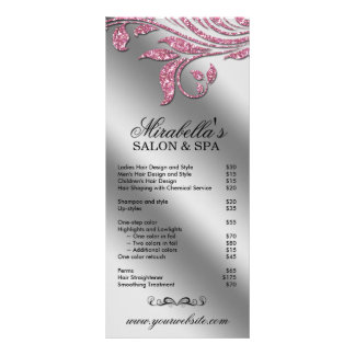 Publicitaire Carte en rack de salon Bijoux feuille floral rose
