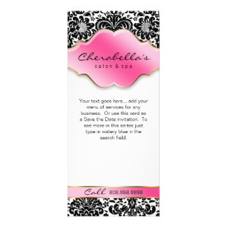 Publicitaire Carte en rack de salon Damask Spa rose or