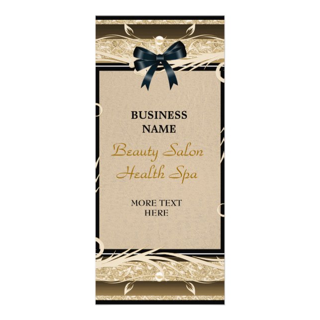 Publicitaire Carte en rack Gold Floral Black Bows (Devant)