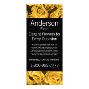 Publicitaire Carte en rack Rose Floral Company Florist Gold