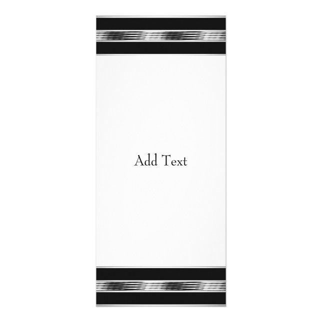 Publicitaire Carte en rack Silver Grey Noir Chrome Métal Blanc (Devant)