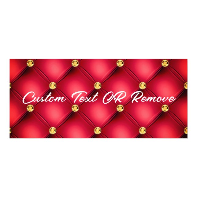 Publicitaire Carte en rack Tufack Red Gold Gemstone et texte pe (Devant)