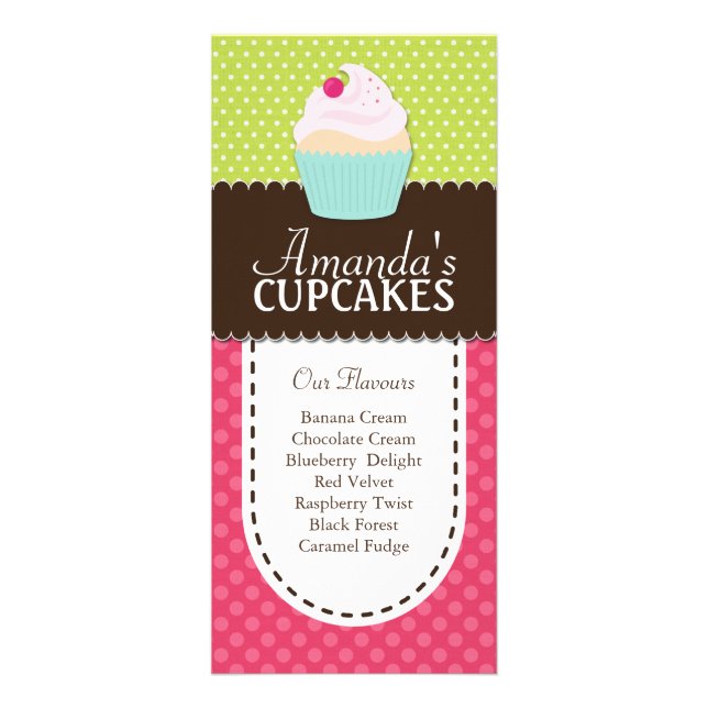 Publicitaire Carte en rack Whimsical et amusant Cupcake (Devant)