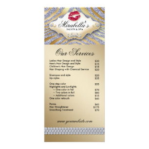 Publicitaire Carte en rack Zebra Luxe Red Sparkle Gold