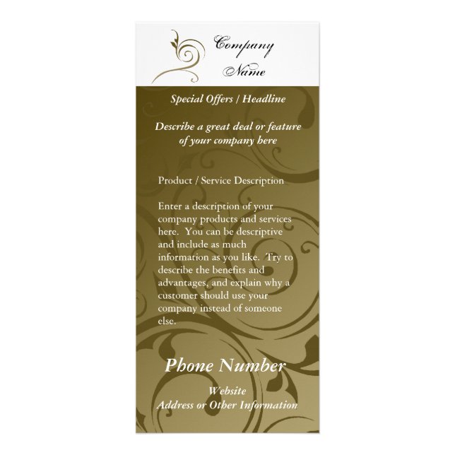 Publicitaire Carte faite sur commande de support, conception de (Devant)