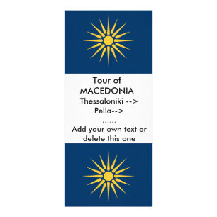 Publicitaire Carte présentoir avec drapeau de Macédoine