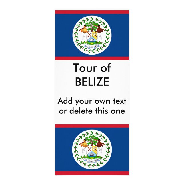 Publicitaire Carte Rack avec Drapeau Belize (Devant)