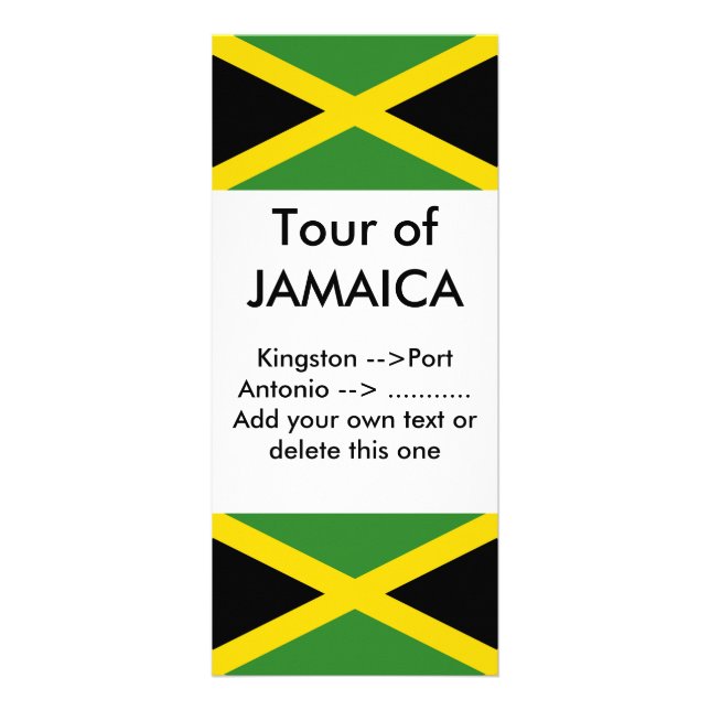 Publicitaire Carte Rack avec Drapeau de Jamaïque (Devant)