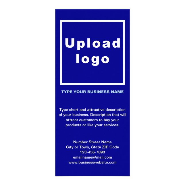 Publicitaire Carte rack bleue pour entreprise (Devant)