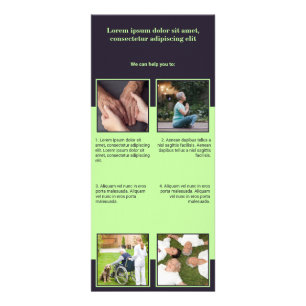 Publicitaire Carte rack des services de soins à domicile pour a