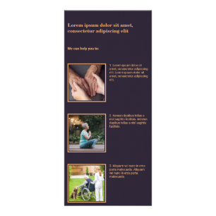 Publicitaire Carte rack des services de soins à domicile pour p