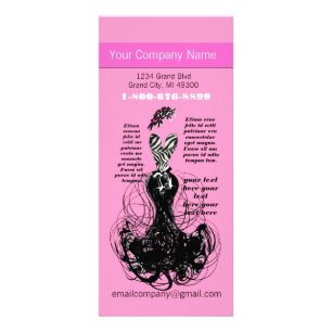 Publicitaire Carte Rack Diva Rose Fashion