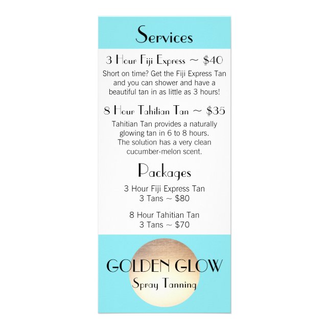 Publicitaire Carte rack dorée (Devant)