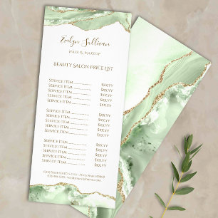 Publicitaire Carte rack Jade Green agate tarif liste