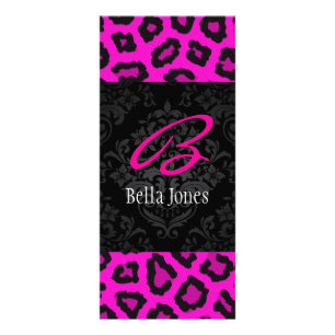 Publicitaire Carte rack Monogramme Damask Design