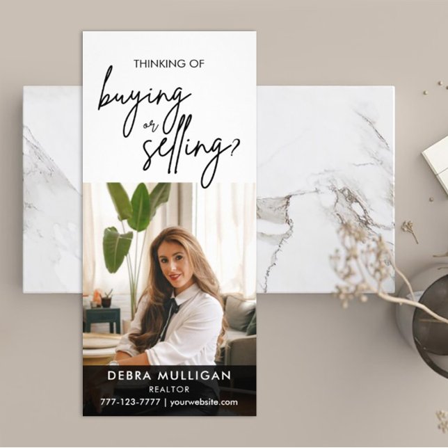 Publicitaire Carte rack personnalisée moderne immobilier (Luxury realtors rack card.)