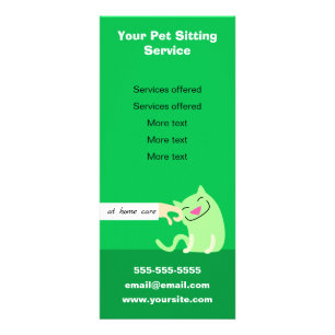 Publicitaire Carte Rack Sitter avec chat