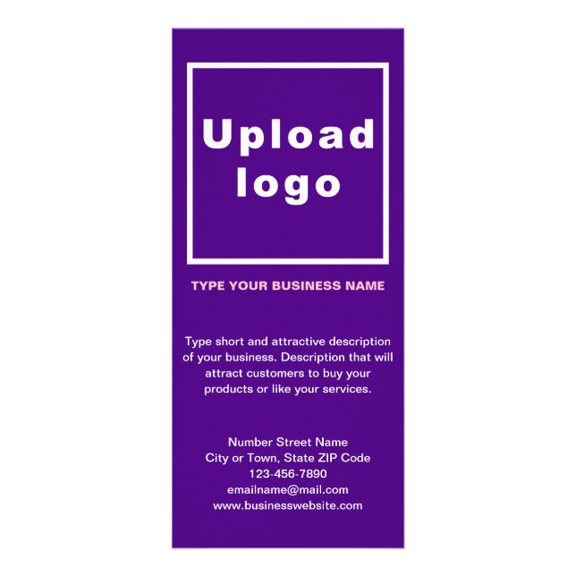Publicitaire Carte rack violet d'entreprise (Devant)