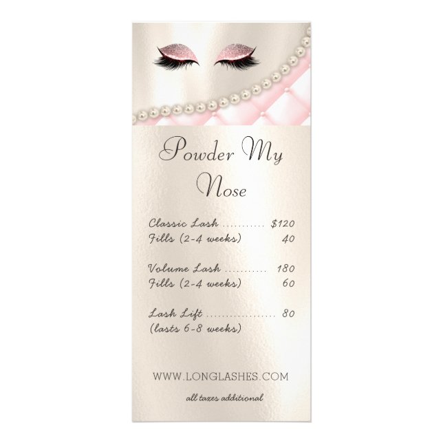 Publicitaire Cartouche de maquillage Lash Perles carte de rack  (Devant)