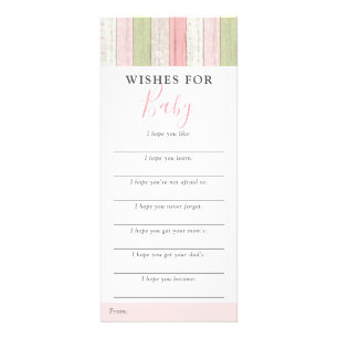Publicitaire Chalet Rose Cottage Pour Baby shower Game Carte Ra