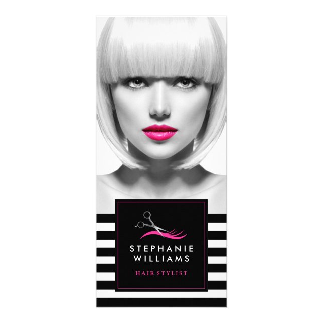 Publicitaire Chic Hair Salon Tarifs Carte Rack (Devant)