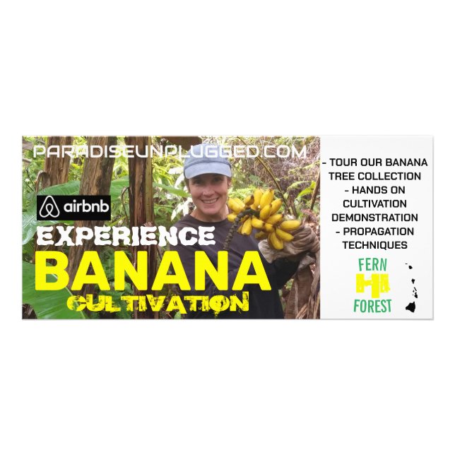 PUBLICITAIRE EXPÉRIENCE BANANA CULTIVATION CARTE RACK (Devant)