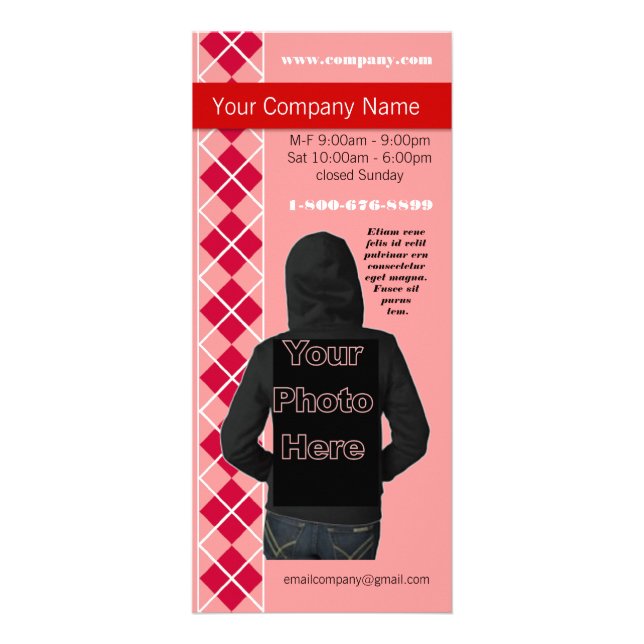 Publicitaire Jacquard rose carte en rack Diva (Devant)