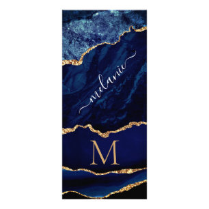 Publicitaire Marine Blue Gold Marque personnalisé Nom carte rac