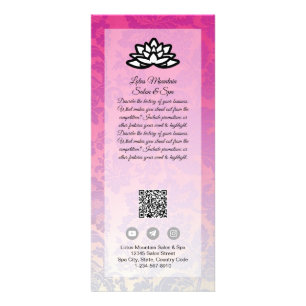 Publicitaire Modèle de carte Spa Damask Ombre Salon personnalis