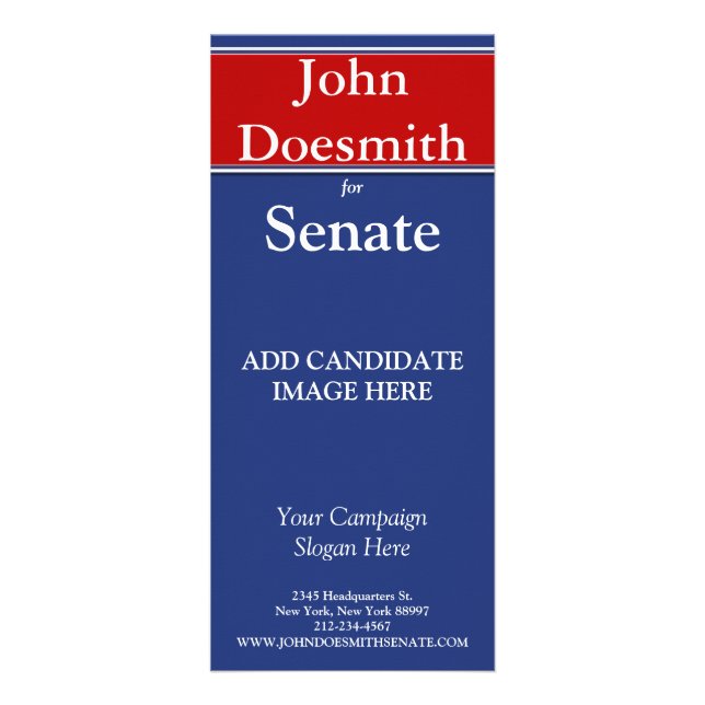 Publicitaire Modèle de la carte rack de campagne électorale pol (Devant)
