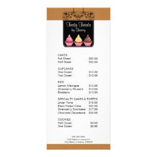Publicitaire Présentoir de carte pour vitrine de pâtisserie de