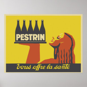 Publicité Art déco de l'eau minérale