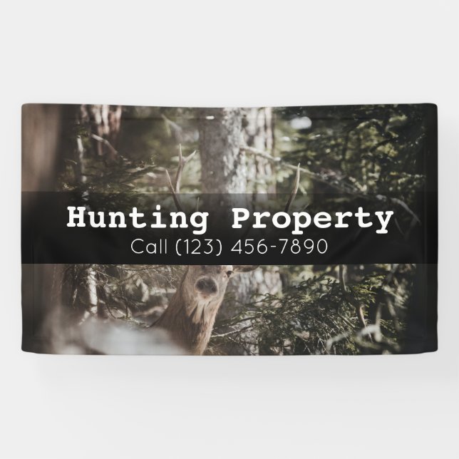Publicité Chasse Propriété Entreprise Bannière d'e (Horizontal)