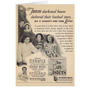 Publicité de film Les soeurs gaies 1942