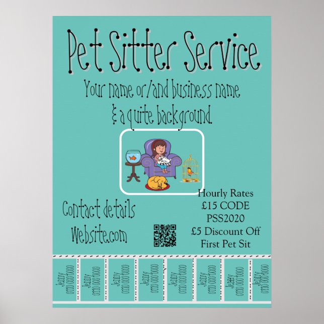 Publicité Poster Poster Pet Sitter Service2 (Devant)
