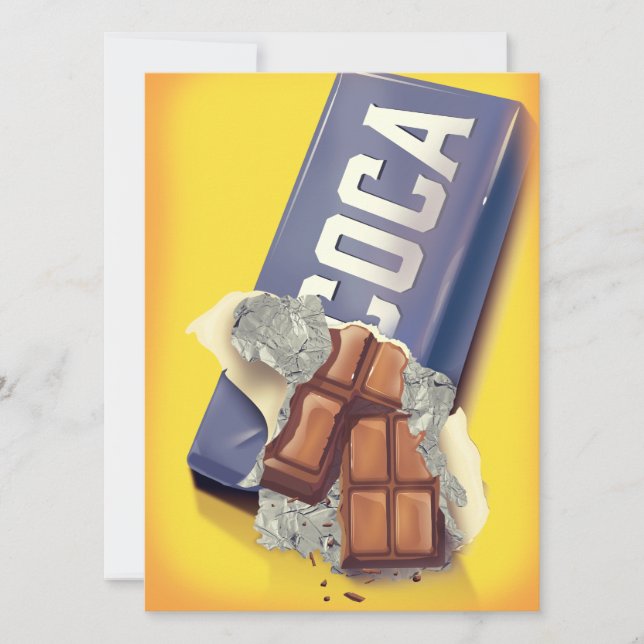 Publicité pour barre de chocolat vintage (Devant)