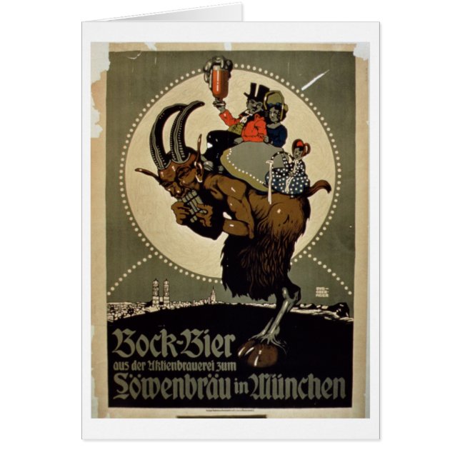 Publicité pour la 'bière de Bock du brasseur de (Devant)