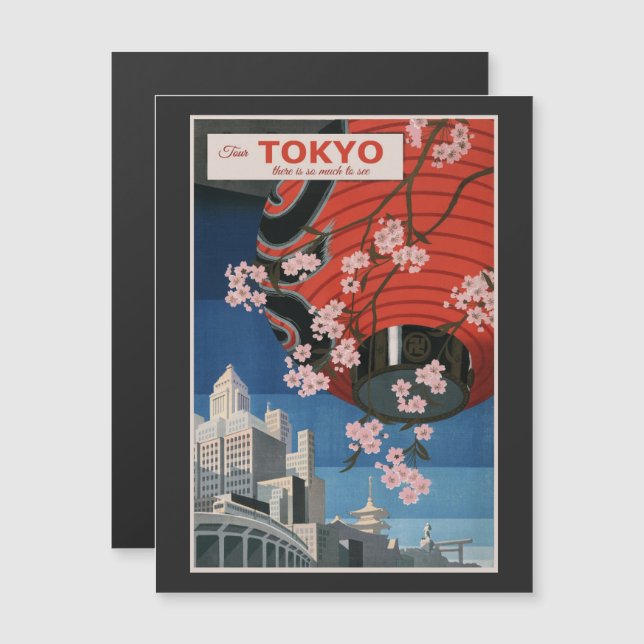 Publicité pour le tourisme vintage à Tokyo (Devant / Derrière)