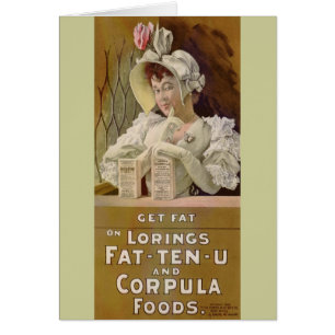 Publicité pour obtenir des tables d'aliments gras